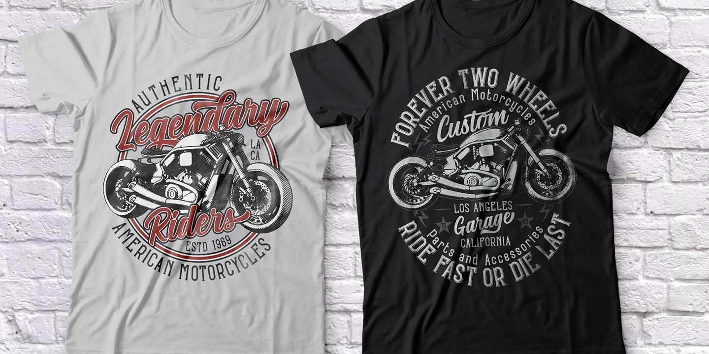 Przykład czcionki Bobber Motorcycles Outline